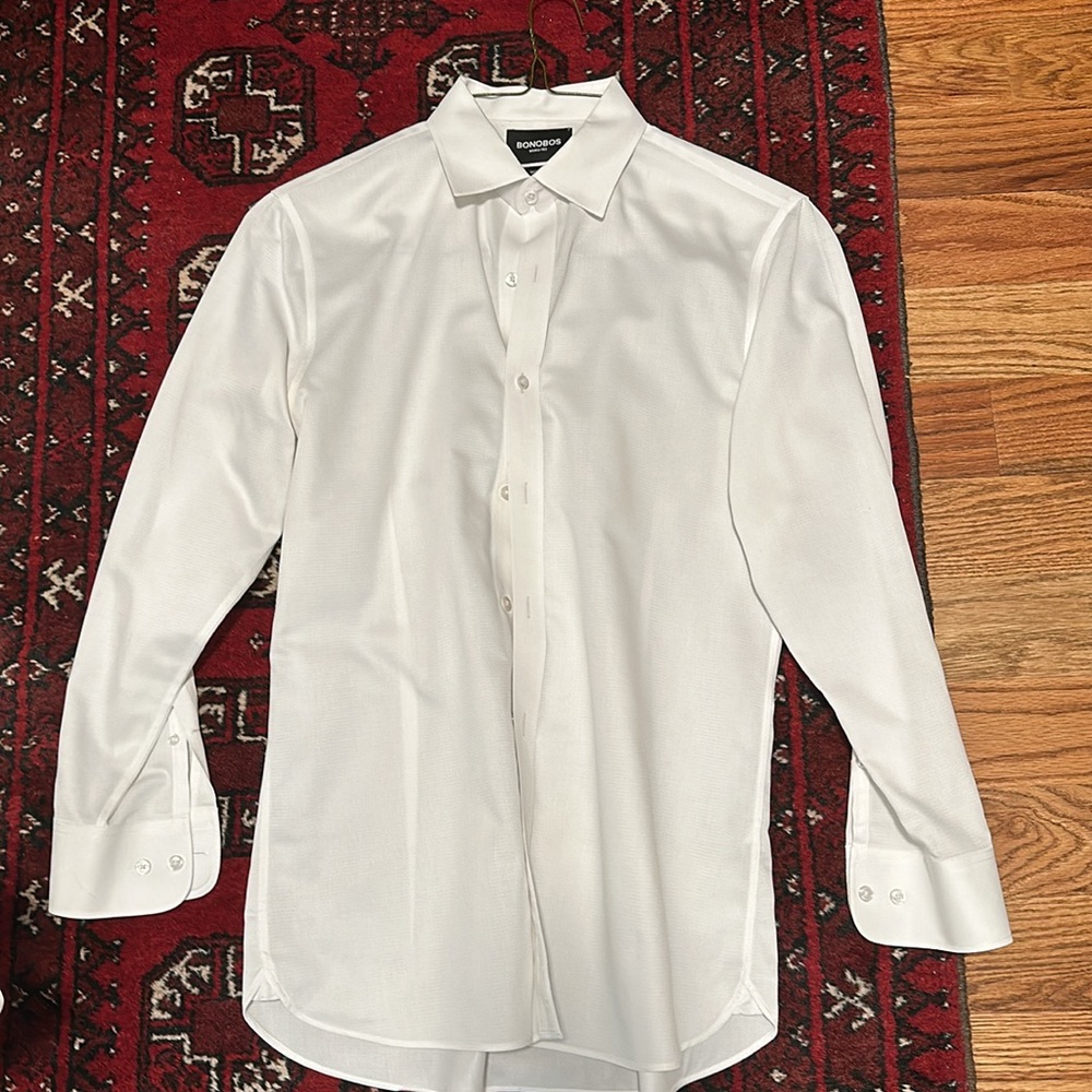 7 (seven) Bonobos 100% Cotton Wrinkle-Free Tailored Fit Dress Shirts, sz.16/33